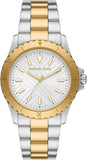 Michael Kors Everest Three Hand Silver Dial Two Tone Steel Strap Watch For Men - MK9141 Authentic Buy Shop Now