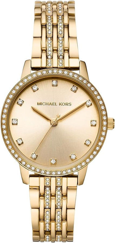 Michael Kors Melissa Quartz Gold Dial Gold Steel Strap Watch for Women - MK4368 Authentic Buy Shop Now