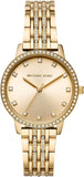 Michael Kors Melissa Quartz Gold Dial Gold Steel Strap Watch for Women - MK4368 Authentic Buy Shop Now