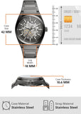 Fossil Everett Automatic Skeleton Grey Dial Grey Steel Strap Watch for Men - ME3206 Authentic Buy Shop Now