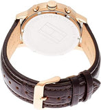 Tommy Hilfiger Aiden Quartz Blue Dial Brown Leather Strap Watch for Men - 1791308 Authentic Buy Shop Now