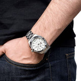 Tag Heuer Aquaracer Chronograph White Dial Silver Steel Strap Watch for Men - WAY111Y.BA0928 Authentic Buy Shop Now