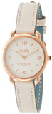 Coach Delancey White Dial White Leather Strap Watch for Women - 14502790 Authentic Buy Shop Now