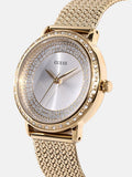 Guess Willow Two Tine Dial Gold Mesh Bracelet Watch For Women - W0836L3 Authentic Buy Shop Now