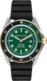 Michael Kors Maritime Analog Green Dial Black Silicone Strap Watch for Men - MK9158 Authentic Buy Shop Now