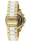 Michael Kors Bradshaw Chronograph White Dial Two Tone Steel Strap Watch For Women - MK5743 Authentic Buy Shop Now