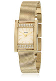Guess Nouveau Diamonds Gold Dial Gold Mesh Bracelet Watch for Women - W0127L2 Authentic Buy Shop Now
