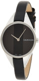 Calvin Klein Rebel Black Grey Dial Black Leather Strap Watch for Women - K8P231C1 Authentic Buy Shop Now