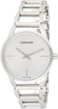 Calvin Klein Stately White Dial Silver Steel Strap Watch for Women - K3G23126 Authentic Buy Shop Now