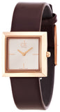 Calvin Klein Mark White Dial Brown Leather Strap Watch for Women - K3R236G6 Authentic Buy Shop Now
