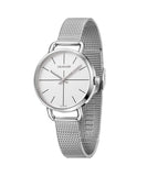 Calvin Klein Even White Dial Silver Mesh Bracelet Watch for Women - K7B23126 Authentic Buy Shop Now