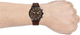 Fossil Retro Pilot Chronograph Brown Dial Brown Leather Strap Watch for Men - FS5833 Authentic Buy Shop Now