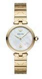 Emporio Armani Arianna Mother of Pearl Dial Gold Steel Strap Watch For Women - AR11198 Authentic Buy Shop Now