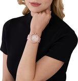 Michael Kors Camille Chronograph Mother of Pearl Dial Rose Gold Steel Strap Watch for Women - MK7272 Authentic Buy Shop Now
