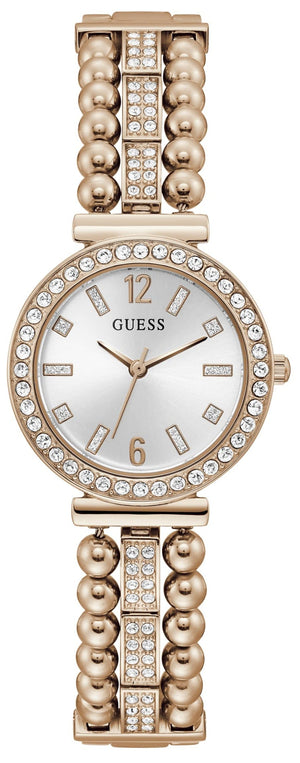 Guess Gala Diamonds Silver Dial Gold Steel Strap Watch for Women - GW0401L3 Authentic Buy Shop Now