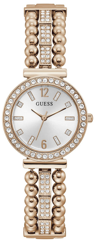 Guess Gala Diamonds Silver Dial Gold Steel Strap Watch for Women - GW0401L3 Authentic Buy Shop Now