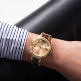 Guess Montage Quartz Gold Dial Gold Steel Strap Watch For Women - GW0588L1 Authentic Buy Shop Now