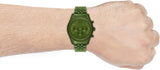 Michael Kors Lexington Chronograph Green Dial Green Steel Strap Watch For Men - MK8790 Authentic Buy Shop Now