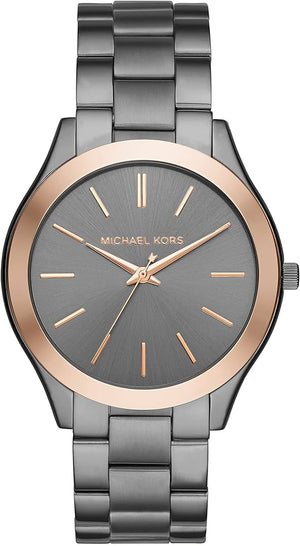 Michael Kors Runway Quartz Grey Dial Grey Steel Strap Watch For Women - MK8576 Authentic Buy Shop Now