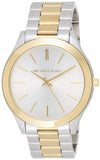 Michael Kors Runway Slim Silver Dial Two Tone Stainless Steel Strap Watch for Women - MK3198 Authentic Buy Shop Now