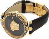 Versace Palazzo Empire Black Dial Black Leather Strap Watch for Women - VCO020017 Authentic Buy Shop Now