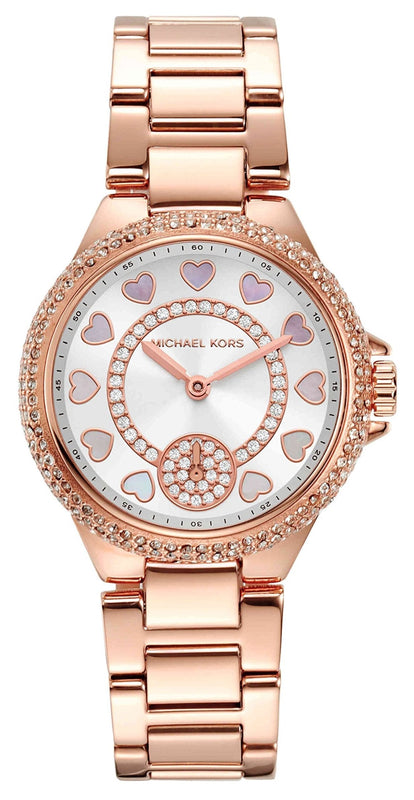 Michael Kors Camille Multifunction White Dial Rose Gold Steel Strap Watch For Women - MK4700 Authentic Buy Shop Now