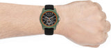 Armani Exchange Outerbanks Chronograph Black Dial Black Silicone Strap Watch For Men - AX1348 Authentic Buy Shop Now