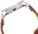Diesel Mini Daddy Silver Dial Brown Leather Strap Watch For Men - DZ7309 Authentic Buy Shop Now