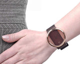 Calvin Klein Glam Transparent Dial Brown Leather Strap Watch for Women - K9423303 Authentic Buy Shop Now