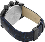 Versace V-Ray Chronograph Quartz Blue Dial Black Leather Strap Watch For Men - VEDB00418 Authentic Buy Shop Now