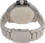 Diesel Mega Chief Chronograph Silver Dial Silver Steel Strap Watch For Men - DZ4501 Authentic Buy Shop Now