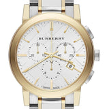 Burberry The City White Dial Two Tone Steel Strap Watch for Men - BU9751 Authentic Buy Shop Now