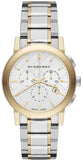 Burberry The City White Dial Two Tone Steel Strap Watch for Men - BU9751 Authentic Buy Shop Now