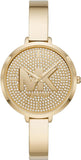 Michael Kors Parker Crystals Gold Dial Gold Steel Strap Watch For Women - MK4469 Authentic Buy Shop Now