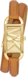 Michael Kors Empire Three Hand Gold Dial Brown Leather Strap Watch for Women - MK4721 Authentic Buy Shop Now