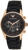 Emporio Armani Sportivo Black Dial Black Steel Strap Watch For Men - AR5905 Authentic Buy Shop Now