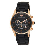 Emporio Armani Sportivo Black Dial Black Steel Strap Watch For Men - AR5905 Authentic Buy Shop Now