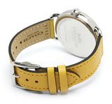 Coach Delancey White Dial Yellow Leather Strap Watch for Women - 14502882 Authentic Buy Shop Now
