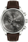 Hugo Boss Skymaster Grey Dial Brown Leather Strap Watch for Men - 1513787 Authentic Buy Shop Now