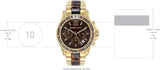 Michael Kors Everest Chronograph Brown Dial Two Tone Steel Strap Watch For Women - MK6973 Authentic Buy Shop Now