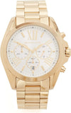 Michael Kors Bradshaw Chronograph White Dial Gold Steel Strap Watch For Women - MK6266 Authentic Buy Shop Now