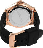 Michael Kors Everest Analog Rose Gold Dial Black Silicone Strap Watch For Women - MK7358 Authentic Buy Shop Now