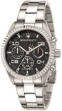 Maserati Competizione Chronograph Black Dial Silver Steel Strap Watch For Men - R8853100012 Authentic Buy Shop Now