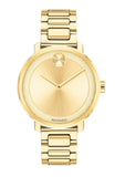 Movado Bold Yellow Gold Dial Yellow Gold Steel Strap Watch For Women - 3600085 Authentic Buy Shop Now