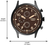 Fossil Retro Pilot Chronograph Brown Dial Brown Leather Strap Watch for Men - FS5833 Authentic Buy Shop Now