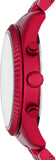 Michael Kors Lexington Chronograph Red Dial Red Steel Strap Watch For Men - MK8814 Authentic Buy Shop Now