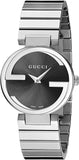 Gucci Interlocking G Quartz Black Dial Black Steel Strap Watch For Women - YA133502 Authentic Buy Shop Now
