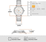 Michael Kors Parker Three Hand Mother of Pearl White Dial Silver Steel Strap Watch For Women - MK4694 Authentic Buy Shop Now