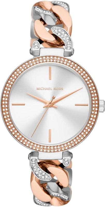 Michael Kors Catelyn Quartz Silver Dial Two Tone Steel Strap Watch For Women - MK4634 Authentic Buy Shop Now