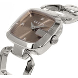 Gucci G Gucci Brown Dial Silver Steel Strap Watch For Women - YA125503 Authentic Buy Shop Now